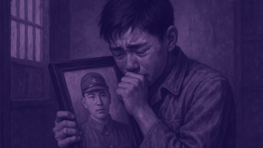 戦争で身内を亡くしたものの時勢により泣くに泣けない少年。この体験は繰り返されてはならない